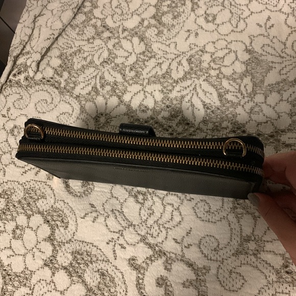 Large Love & Lore Travel Wallet. Double Zip Black - Picture 2 of 6